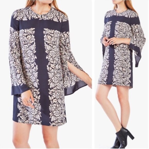 BCBGMaxAzria Dulchey Shift Long Sleeve Mini Dress - Picture 1 of 4